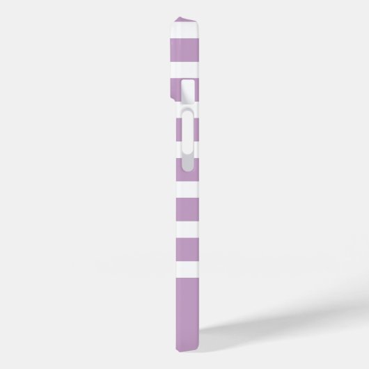 Moderne Paarse en witte streep met Monogram Case-Mate iPhone Case (Achterkant / Links)