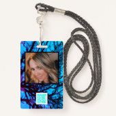 Moderne Paarse en zwarte kamp Badge (Achterkant met draagriem)