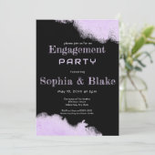 Moderne Paarse en zwarte partij Kaart (Staand voorkant)