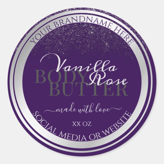 Moderne Paarse etiketten voor productverpakking Zi (Voorkant)