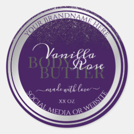 Moderne Paarse etiketten voor productverpakking Zi