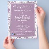 Moderne Paarse evenementen voor het meisje-Boutiqu Flyer (Hand)