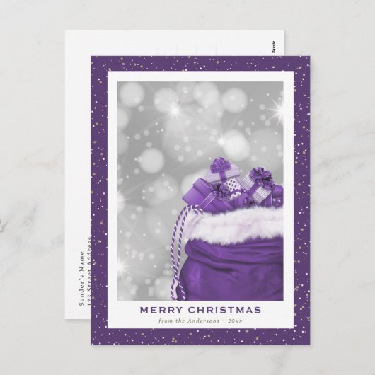 Moderne Paarse feestdagen (Voorkant / Achterkant)