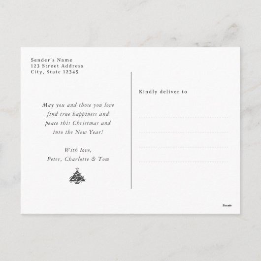 Moderne Paarse feestdagen (Achterkant)