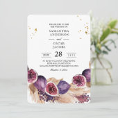 Moderne Paarse figuren en pampas- en goudvallen Kaart (Staand voorkant)