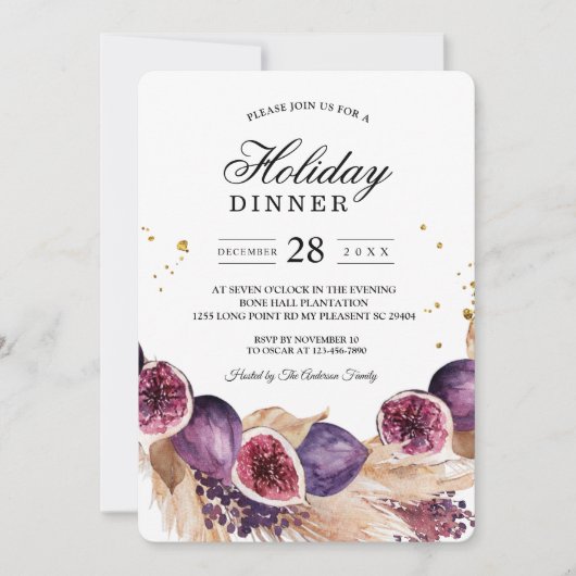 Moderne Paarse figuren en pampas- en goudvallen Kaart (Voorkant)