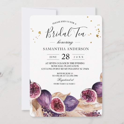 Moderne Paarse figuren en pampas- en goudvallen Kaart (Voorkant)