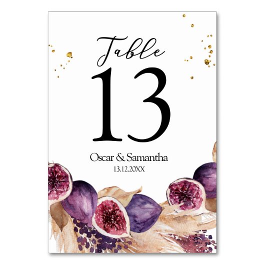 Moderne Paarse figuren en pampas- en goudvallen Kaart (Voorkant)