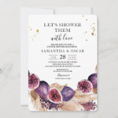 Moderne Paarse figuren en pampas- en goudvallen Kaart (Voorkant)