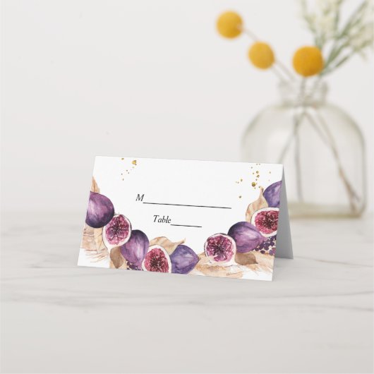 Moderne Paarse figuren en pampas- en goudvallen Plaatskaartje (Voorkant)