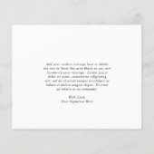 Moderne Paarse Floral Budget Weddenschap Hartelijk (Achterkant)