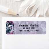 Moderne Paarse Floral Etiket (Insitu)