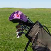 Moderne Paarse Floral - Gepersonaliseerde vrouwen Golfheadcover (Insitu)