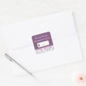 Moderne Paarse "Floral Girly Boutique Price" Label (Envelop)
