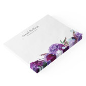 Moderne Paarse Floral Persoonlijke benaming Post-it® Notes