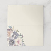 Moderne Paarse Floral Waterverf Elegant Wedding Plaatskaartje (Buitenkant ongevouwen)