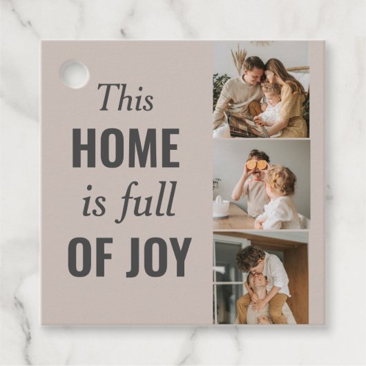 Moderne paarse foto- en familiefoto bedankjes labels (Voorkant)