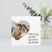 Moderne paarse foto- en familiefoto-cadeau (Staand voorkant)