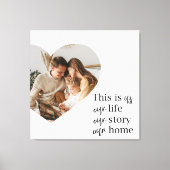 Moderne paarse foto- en familiefoto-cadeau canvas afdruk (Voorkant)