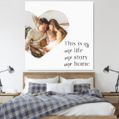 Moderne paarse foto- en familiefoto-cadeau canvas afdruk (Insitu (Slaapkamer))