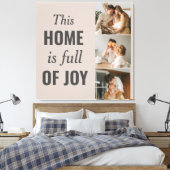 Moderne paarse foto- en familiefoto canvas afdruk (Insitu (Slaapkamer))