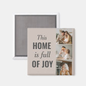 Moderne paarse foto- en familiefoto magneet (Voorkant / Achterkant)