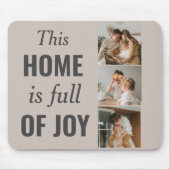 Moderne paarse foto- en familiefoto muismat (Voorkant)