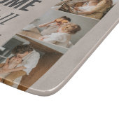 Moderne paarse foto- en familiefoto snijplank (Hoek)