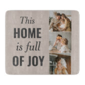 Moderne paarse foto- en familiefoto snijplank (Voorkant)