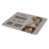 Moderne paarse foto- en familiefoto snijplank (Hoek)