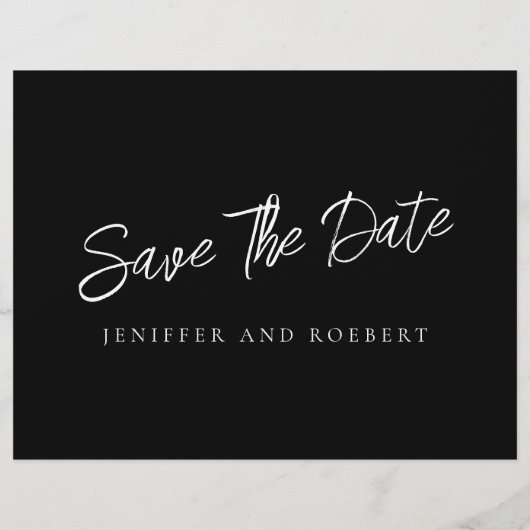 Moderne Paarse fotocollage slaat de Kaart Datum op (Achterkant)