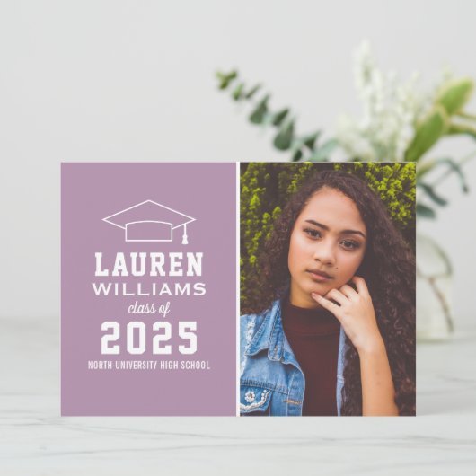 Moderne Paarse fotograaf Kaart (Staand voorkant)