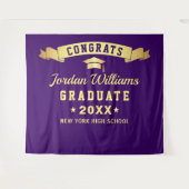 Moderne paarse fotohokje achtergrond voor diploma- wandkleed (Voorkant (horizontaal))