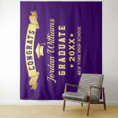 Moderne paarse fotohokje achtergrond voor diploma- wandkleed (In situ)