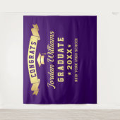 Moderne paarse fotohokje achtergrond voor diploma- wandkleed (Voorkant)