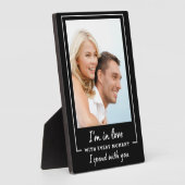 Moderne paarse fotoliefdesquote zwart-wit fotoplaat (Zijkant)