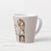 Moderne paarse foto's en familiekwart loffelijk latte mok (Rechterhoek)