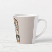 Moderne paarse foto's en familiekwart loffelijk latte mok (Rechts)