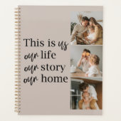 Moderne paarse foto's en familiekwart loffelijk planner (Voorkant)
