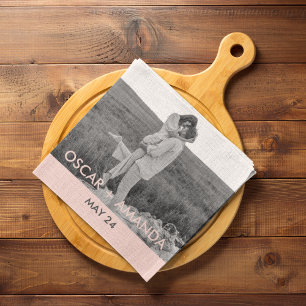 Moderne paarse foto's en serie Quote GiftMode Theedoek