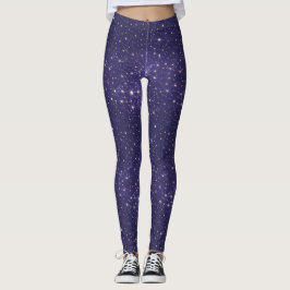 Moderne Paarse Galaxy Kosmisch Universum Ruimte St Leggings