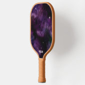 Moderne Paarse Galaxy Nebula Aangepaste naam Pickleball Paddle (Links)