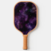 Moderne Paarse Galaxy Nebula Aangepaste naam Pickleball Paddle (Achterkant)