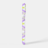 Moderne Paarse Gele en Mint Monogram Geometrisch iPhone 15 Case (Rechterkant)