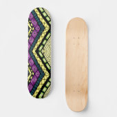 Moderne Paarse gele tribale patroon Persoonlijk Skateboard (Voorkant)