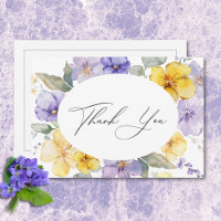 Moderne Paarse & Gele Violets Bloemen Huwelijk