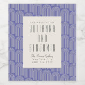 Moderne Paarse Geometrische Gepersonaliseerde Naam Wijn Etiket (Enkel label)