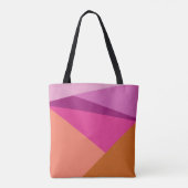 Moderne Paarse geometrische kleurenblokvormen Tote Bag (Achterkant)