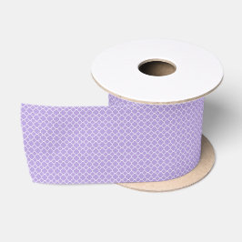 Moderne Paarse geometrische quatrefoliepatroon Satijnen Lint