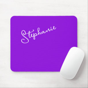 Moderne paarse gepersonaliseerde naam script minim muismat